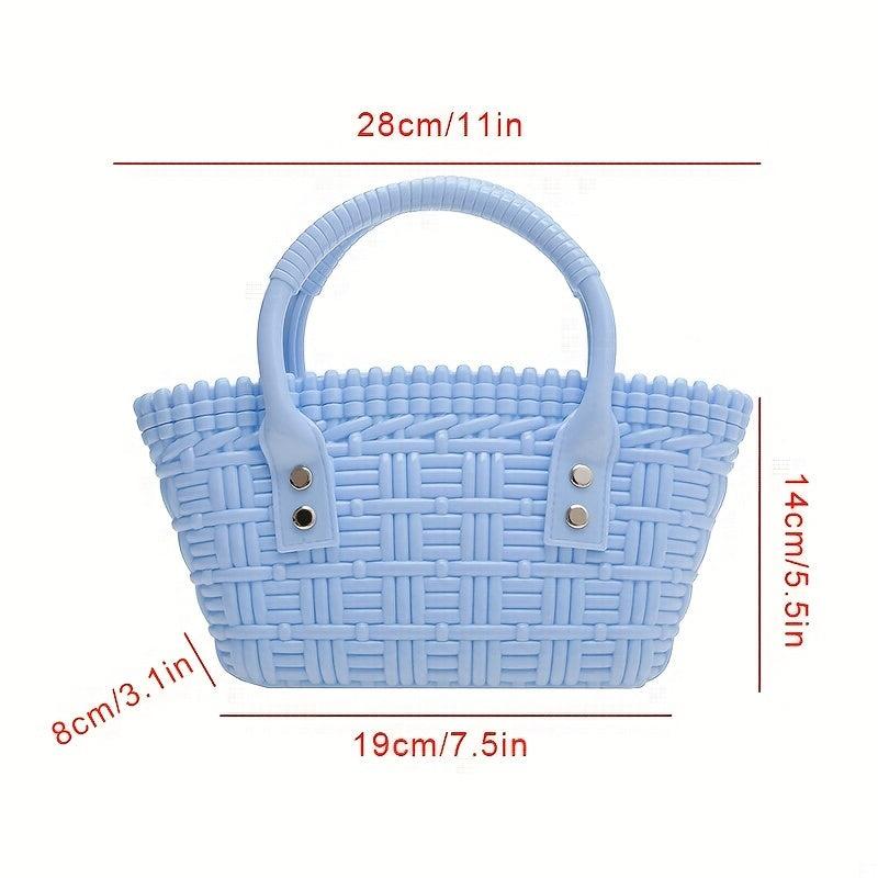 Minimalist Braided Satchel Bag Lightweight Small Tote Bag