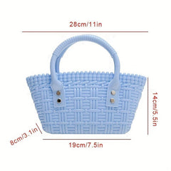 Minimalist Braided Satchel Bag Lightweight Small Tote Bag
