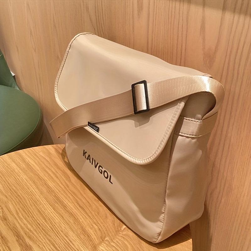 Casual Messenger Square Flap Bag Letter Print Large Capacity Crossbody Bag