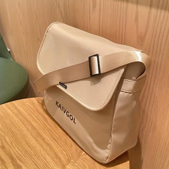 Casual Messenger Square Flap Bag Letter Print Large Capacity Crossbody Bag