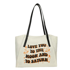 Women's Letter Print Large Capacity Canvas Tote Bag