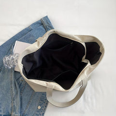 Large Capacity Canvas Tote Bag Lightweight Shoulder Shopping Bag
