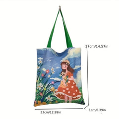 Large Capacity Canvas Tote Bag Lightweight Durable Shoulder Bag