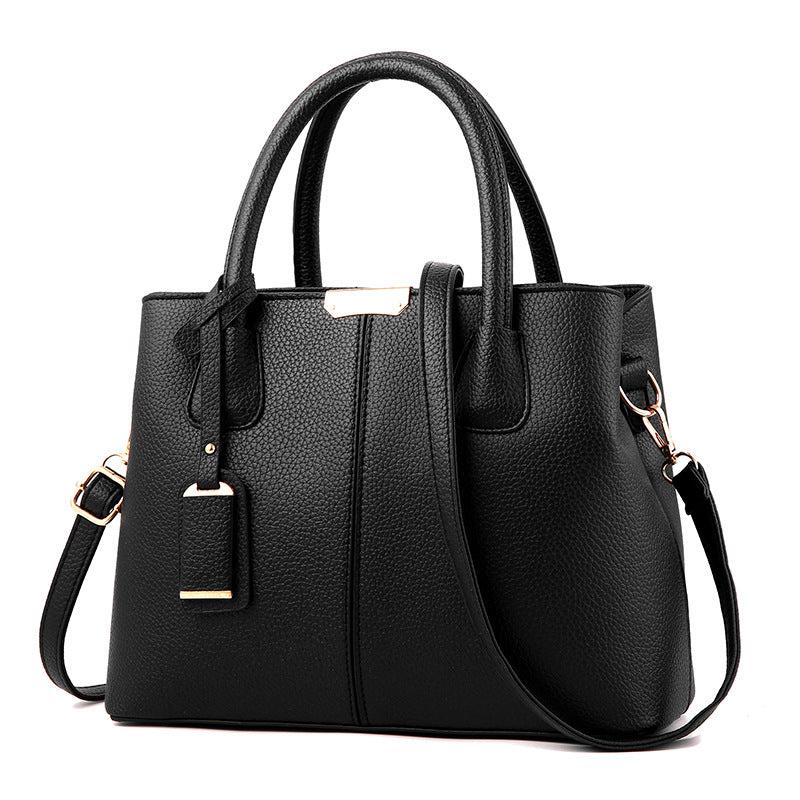 Women's Faux Leather Tote Satchel - Versatile Shoulder Bag