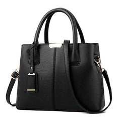 Women's Faux Leather Tote Satchel - Versatile Shoulder Bag