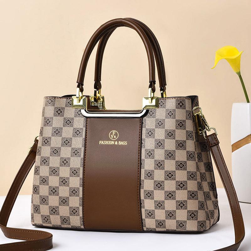 Plaid Pattern Shoulder Bag Large Capacity Handbag Classic Shoulder Bag