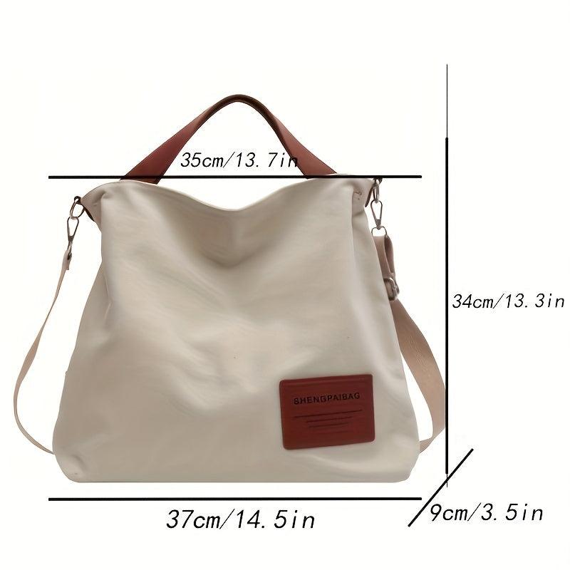 Canvas Shoulder Bag Large Capacity All Match Satchel Bag