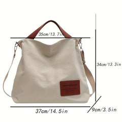 Canvas Shoulder Bag Large Capacity All Match Satchel Bag