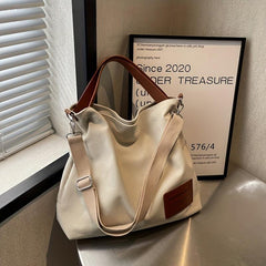 Canvas Shoulder Bag Large Capacity All Match Satchel Bag