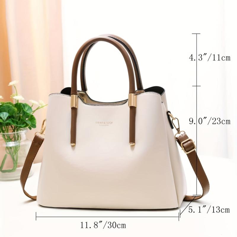 Women's PU Leather Crossbody Bag Top Handle Satchel Purse