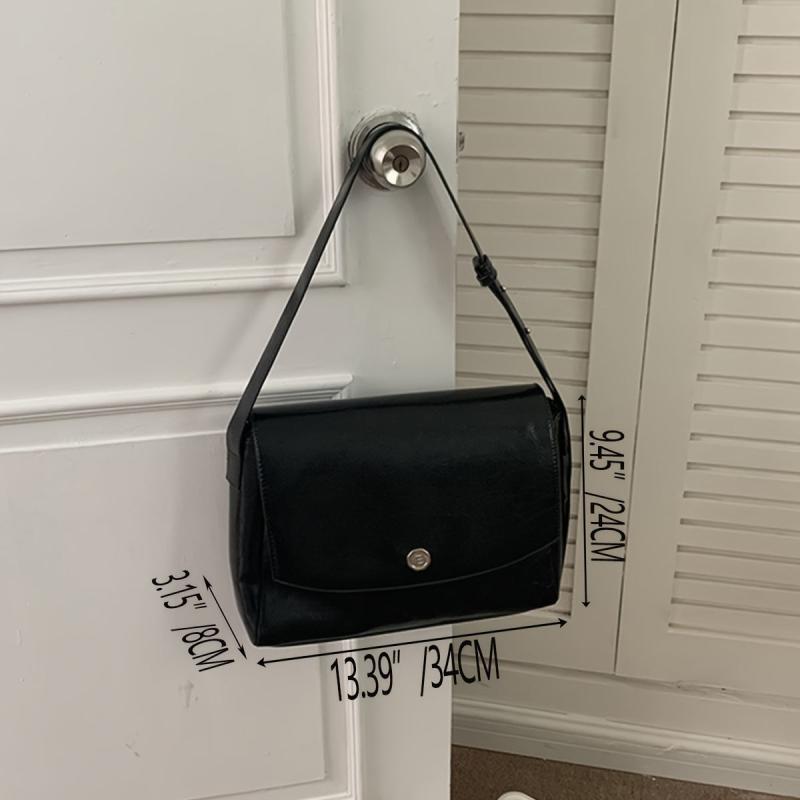 Faux Leather Crossbody Bag Large Capacity for Work