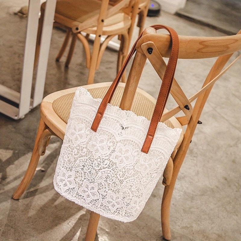 Women's Lace Flower Shoulder Bag Stylish Handbag for Travel