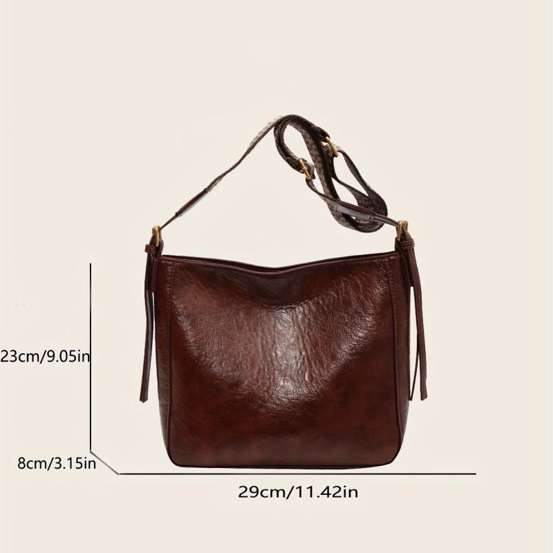 Vintage Tote Bag Women's Large Capacity Shoulder Bag for Work