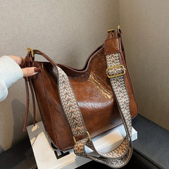 Vintage Tote Bag Women's Large Capacity Shoulder Bag for Work