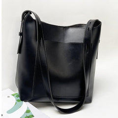 Stylish Faux Leather Tote Bag with Zipper