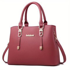 Solid Tote Bag Large Capacity Handbag Top Handle Satchel Purse