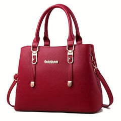 Solid Tote Bag Large Capacity Handbag Top Handle Satchel Purse