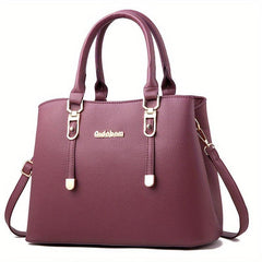 Solid Tote Bag Large Capacity Handbag Top Handle Satchel Purse