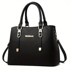 Solid Tote Bag Large Capacity Handbag Top Handle Satchel Purse
