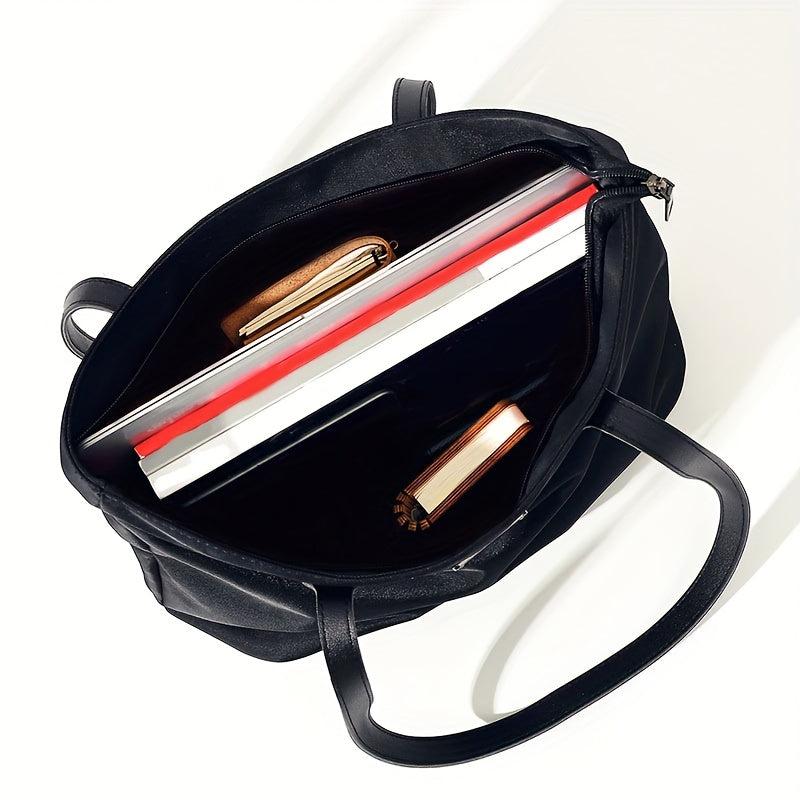 Large Nylon Tote Bag for Women, Shoulder Handbag for Travel, School, Work
