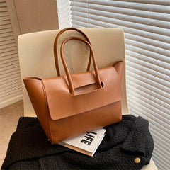 Large Capacity Vintage PU Leather Tote Bag