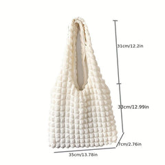 Cloud Shoulder Bag Ruched Tote Literary Handbag Women