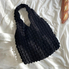 Cloud Shoulder Bag Ruched Tote Literary Handbag Women