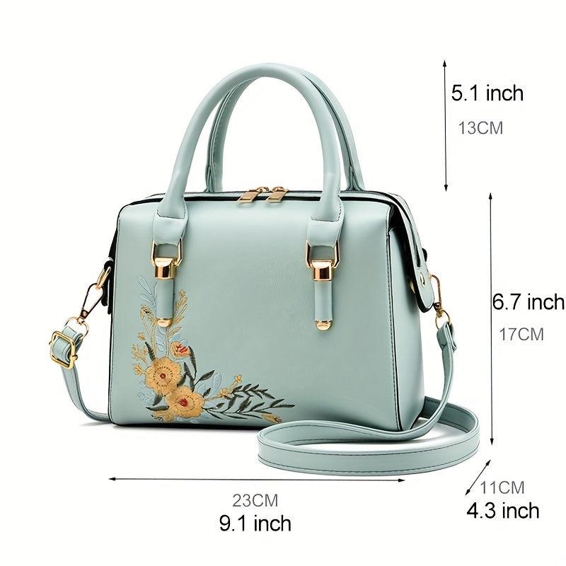 Floral Embroidery Handbags Crossbody Bag Satchel Purse