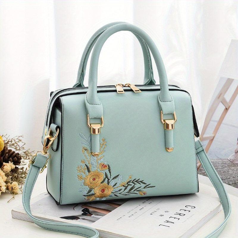 Floral Embroidery Handbags Crossbody Bag Satchel Purse