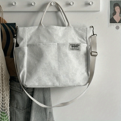 Flower Pattern Canvas Tote Bag Shoulder Handbag For Women
