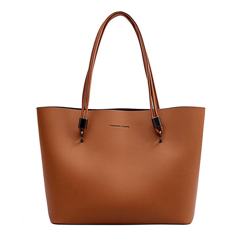 Large Capacity PU Leather Tote Bag for Work & School