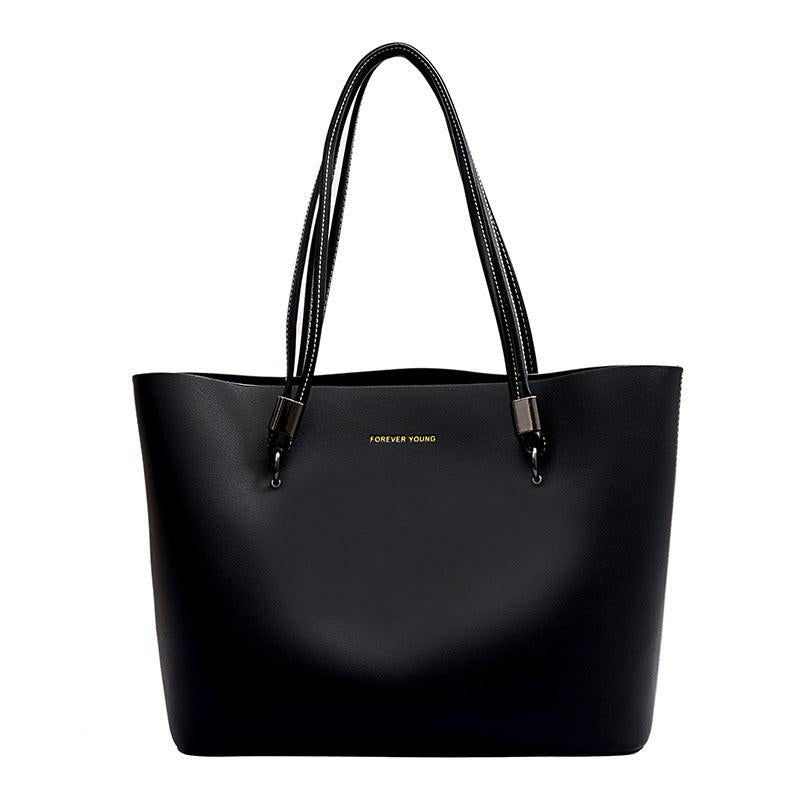 Large Capacity PU Leather Tote Bag for Work & School