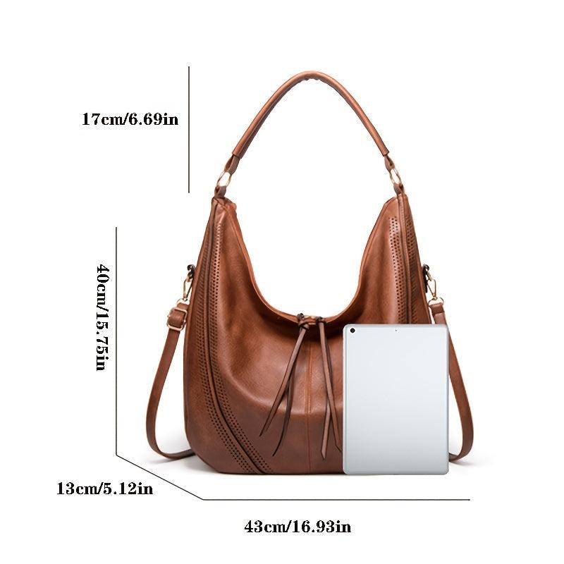 Large Capacity Faux Leather Tote Bag for Women
