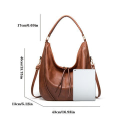 Large Capacity Faux Leather Tote Bag for Women