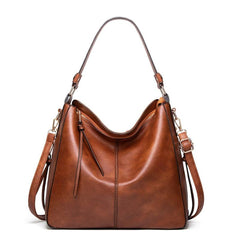 Faux Leather Handbag Large Capacity Shoulder Bag Tote Bag
