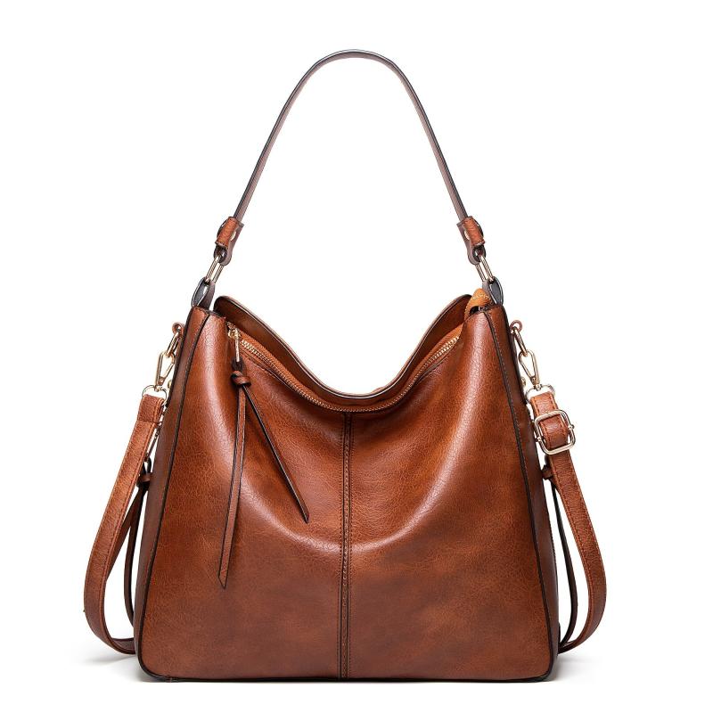 Faux Leather Handbag Large Capacity Shoulder Bag Tote Bag