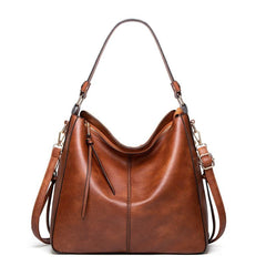 Faux Leather Handbag Large Capacity Shoulder Bag Tote Bag