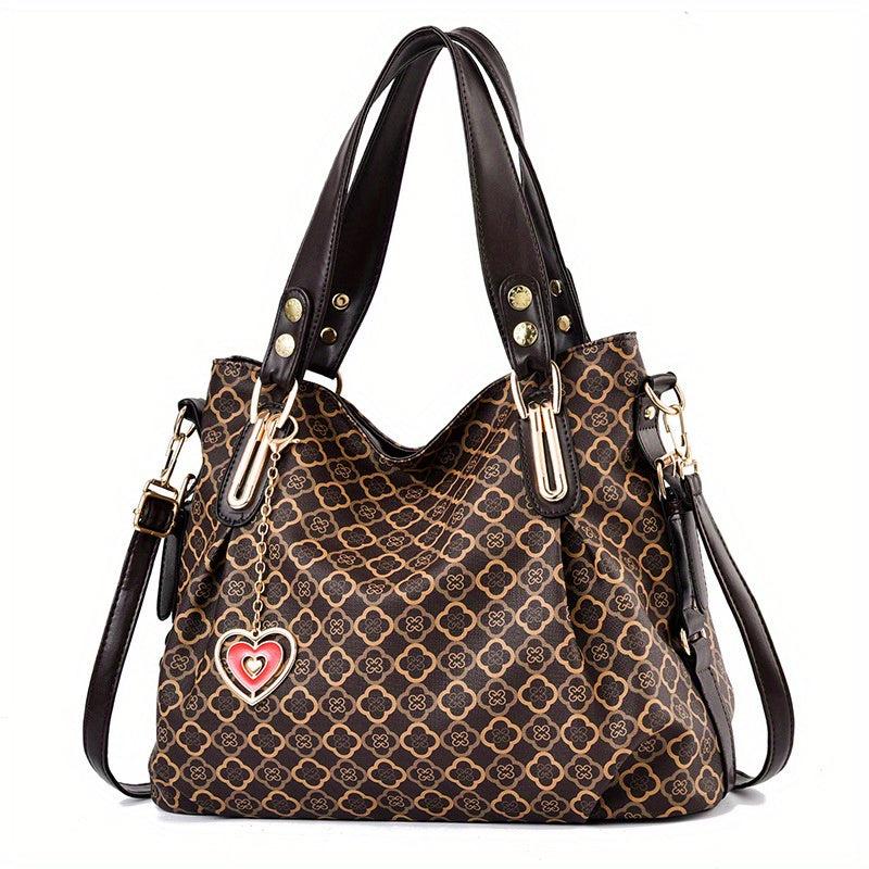 Vintage Faux Leather Tote Bag Classic Satchel for Work