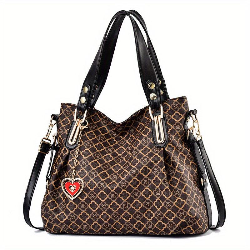 Vintage Faux Leather Tote Bag Classic Satchel for Work