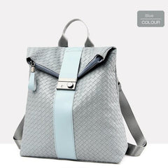 Casual Vintage Braided Backpack Solid Rucksack Versatile Travel Storage Bag