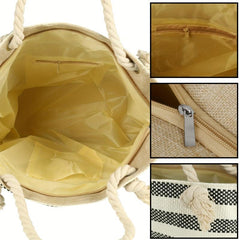 Large Capacity Pattern Tote Bag Shoulder Bag Travel Storage Beach Bag