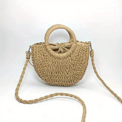 Straw Beach Bag Rattan Woven Handbag Crossbody Bag
