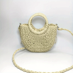 Straw Beach Bag Rattan Woven Handbag Crossbody Bag