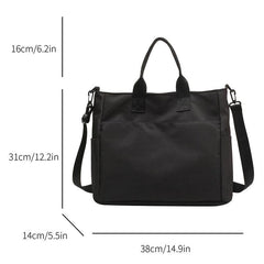 Large Capacity Nylon Tote Bag Heavy Duty Crossbody Bag