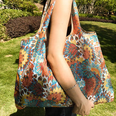 Folding Shopping Bag Travel Tote Large Capacity Reusable Grocery Bag