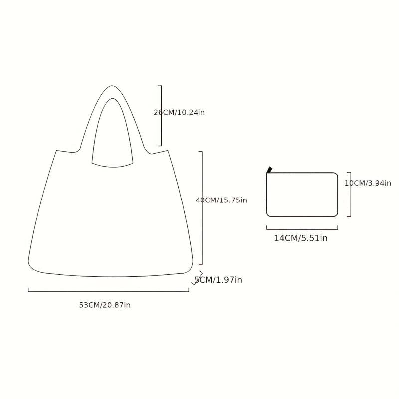 Folding Shopping Bag Travel Tote Large Capacity Reusable Grocery Bag