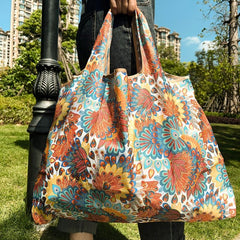 Folding Shopping Bag Travel Tote Large Capacity Reusable Grocery Bag