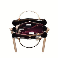 Women's Crossbody Bag with Metal Tassel Decor