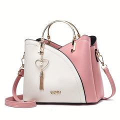Women's Crossbody Bag with Metal Tassel Decor