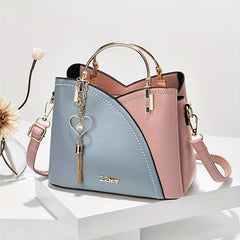 Women's Crossbody Bag with Metal Tassel Decor